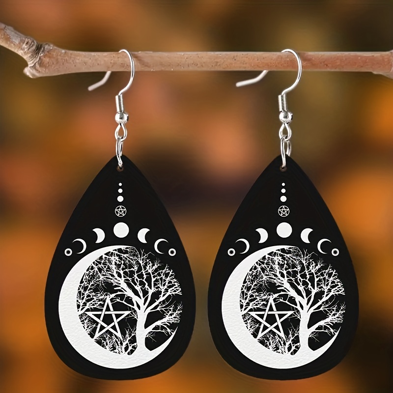 Moonlight Tree Earrings Pair For Men - Daily Decoration Gift
